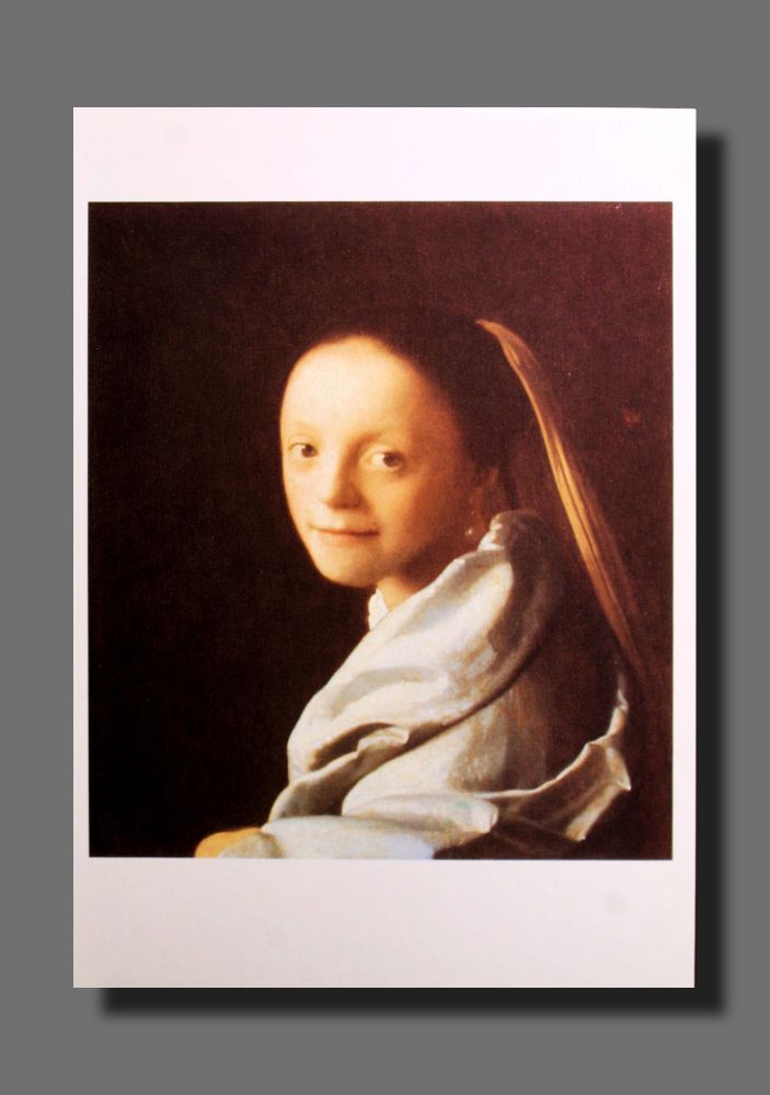 Jan Vermeer - Mädchenkopf - Postkarte