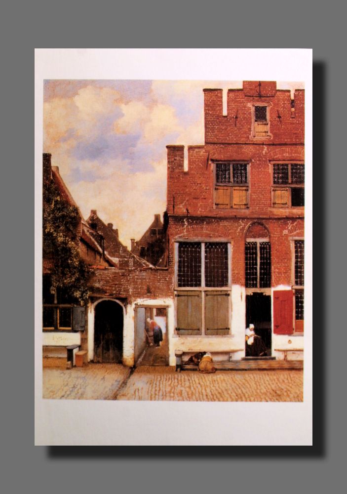Jan Vermeer - Straße in Delft - Postkarte