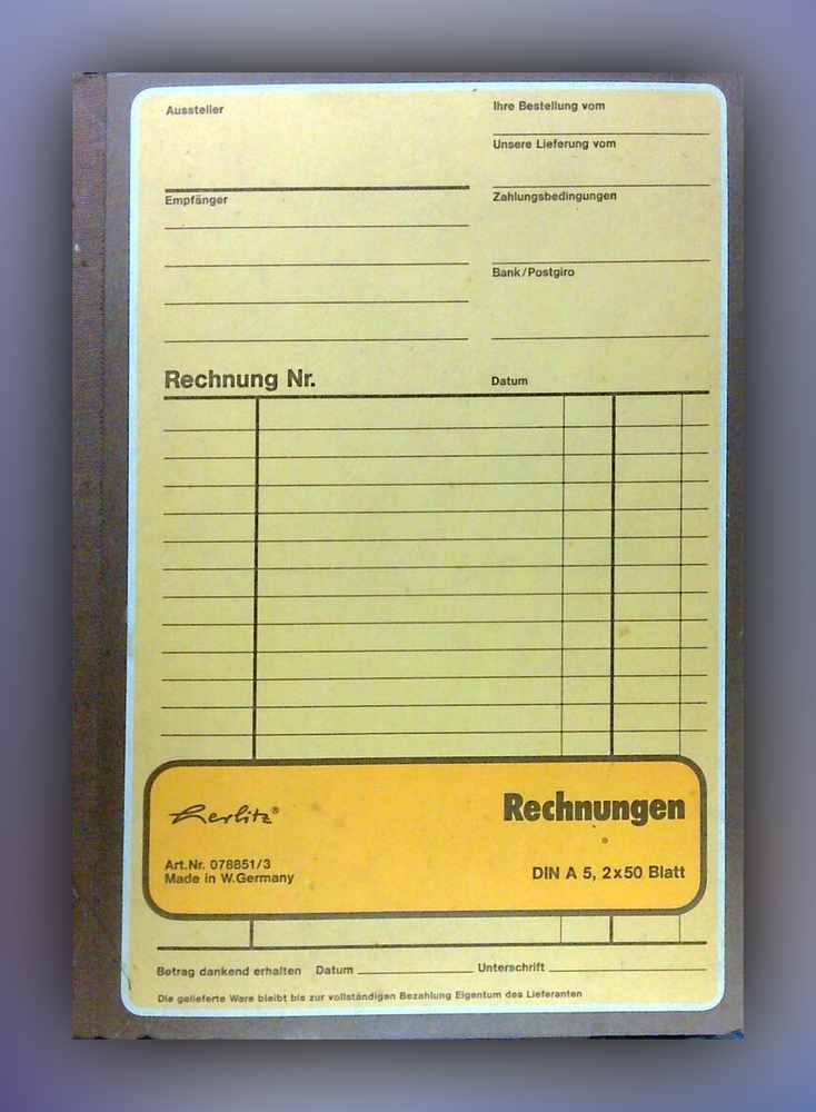 Rechnungsblock DIN A5 2 x 50 Blatt