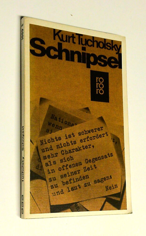 Kurt Tucholsky - Schnipsel - Buch