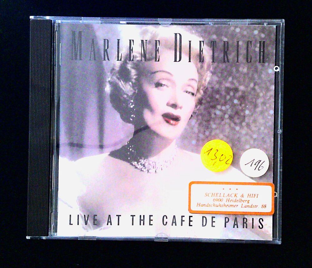 Marlene Dietrich - Live at the Café de Paris - CD