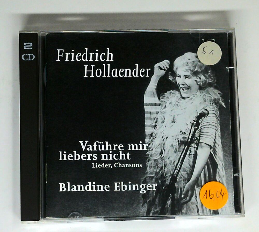 Blandine Ebinger - Vaführe mir liebers nicht - Friedrich Hollaender - CD