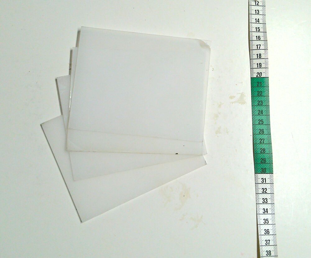 4 Kunststoff Scheiben Rechtecke 105 x 135 x 2 mm klar
