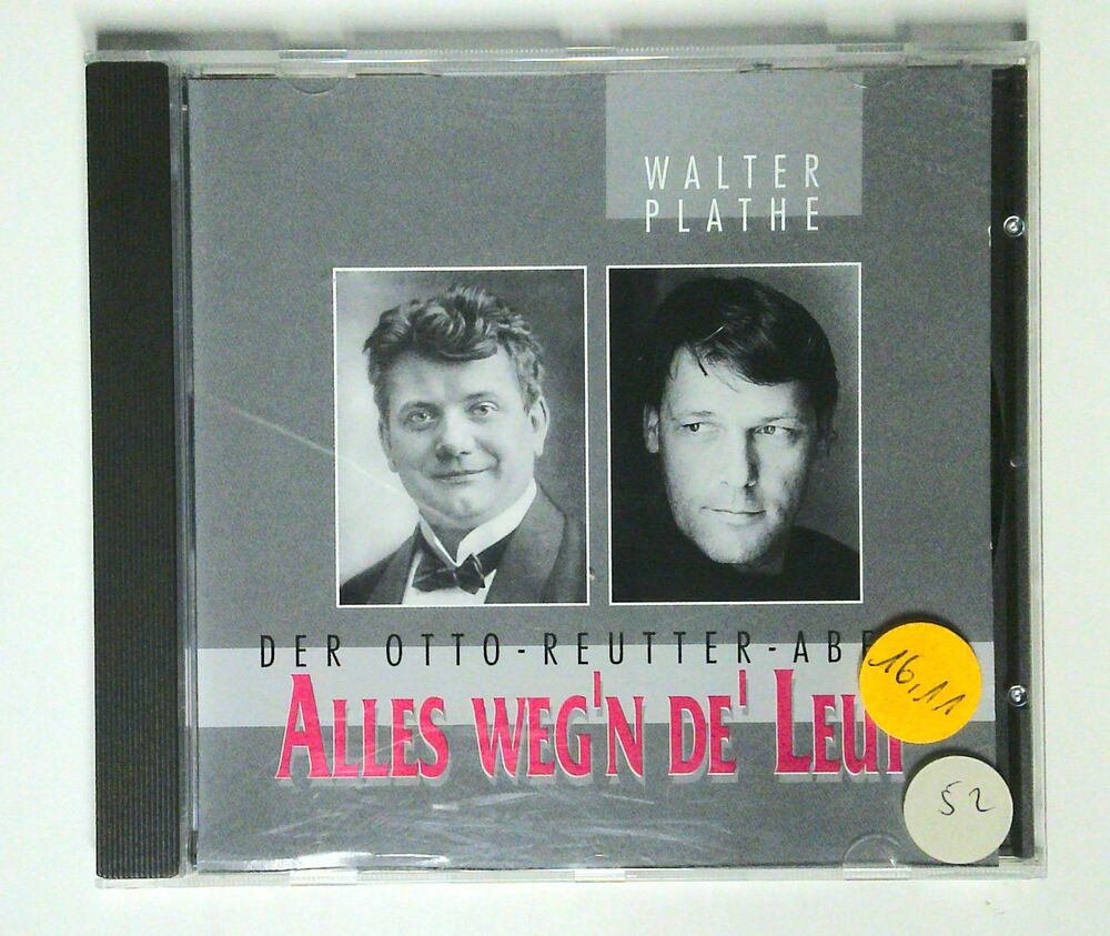 Walter Plathe - Alles weg'n de' Leut' - CD