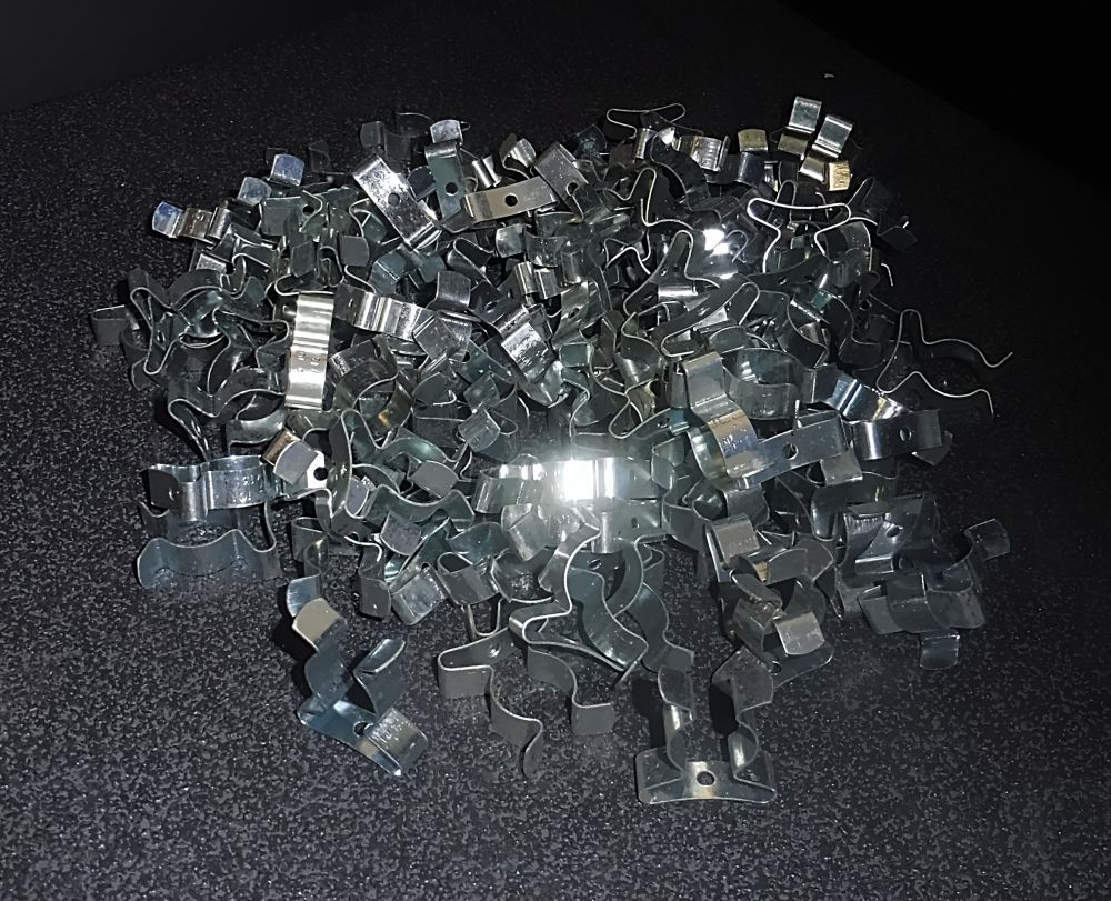 100 Federklemmen Tool Clips Stahl verzinkt