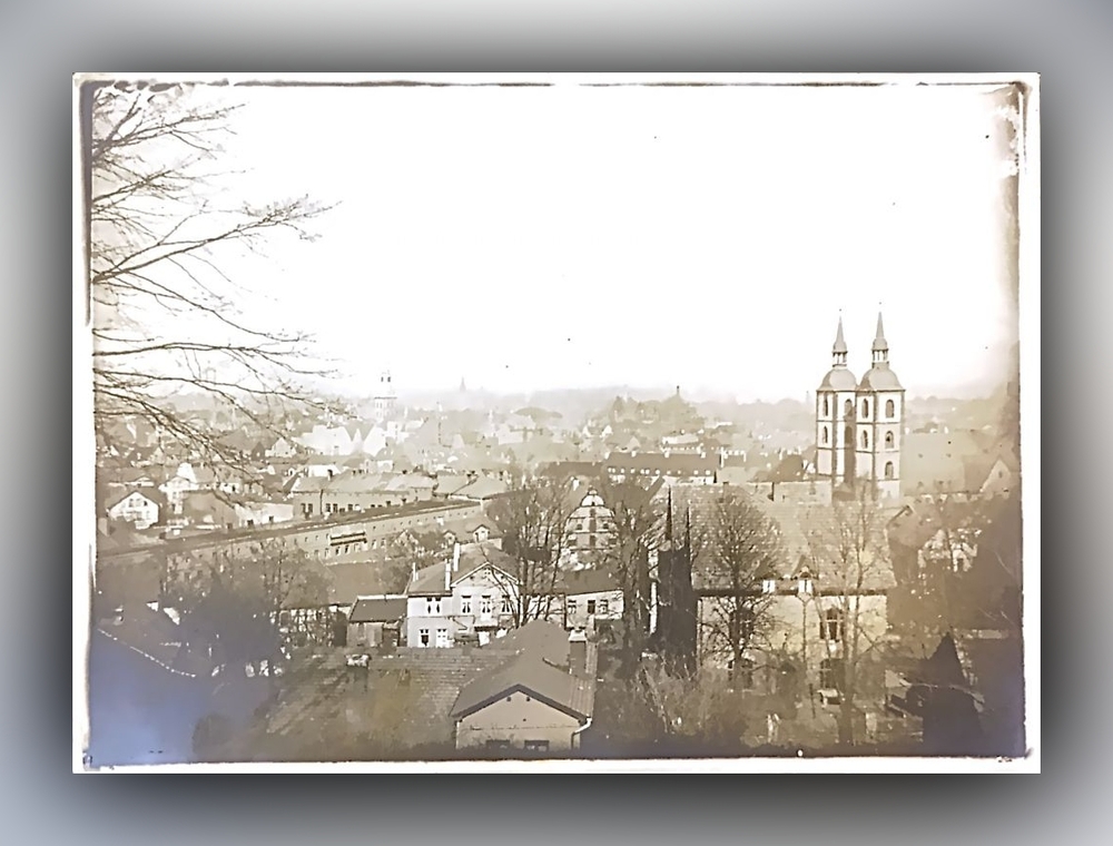 Altes Foto - Stadtansicht mit Kirchtürmen - Altes Foto