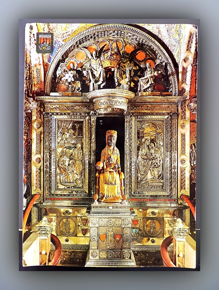 Montserrat - El Trono de la Virgen (Das Gnadenbild) - Postkarte
