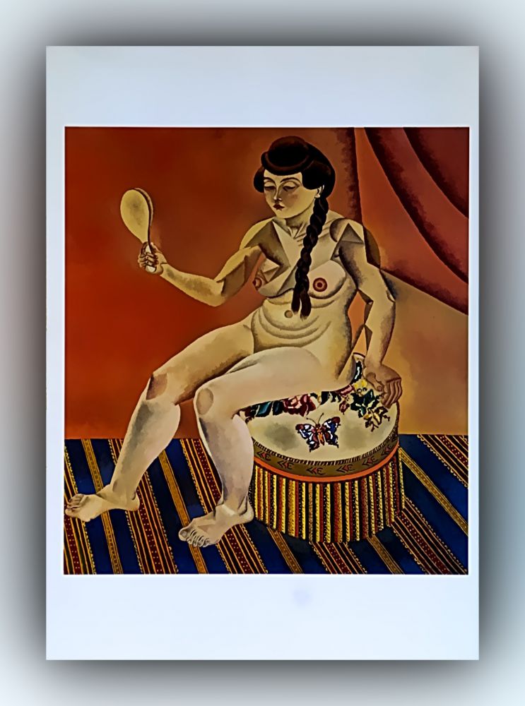 Joan Miró - Akt mit Spiegel - Postkarte