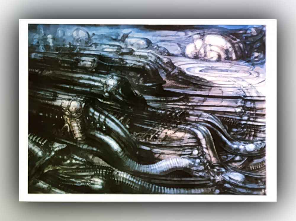 H. R. Giger - No. 418, Biomechonoid Landscape III - Postkarte