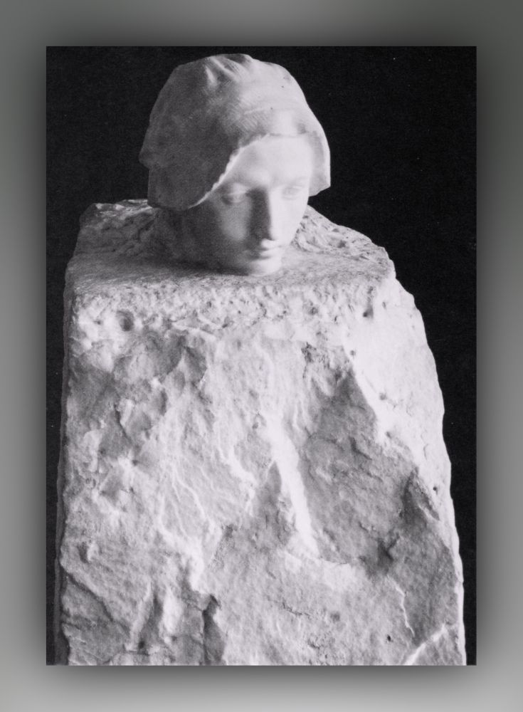 Auguste Rodin - Der Gedanke (Portrait Camille Claudel) - Postkarte