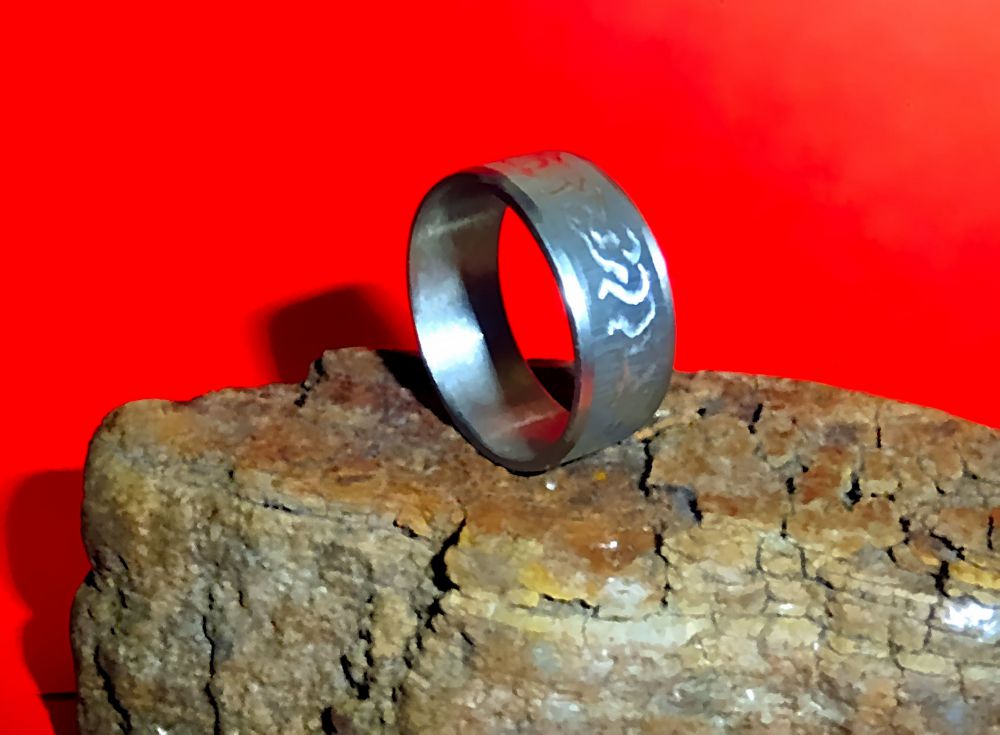 Edelstahl Ring Ø 19 x 8 mm Tribal