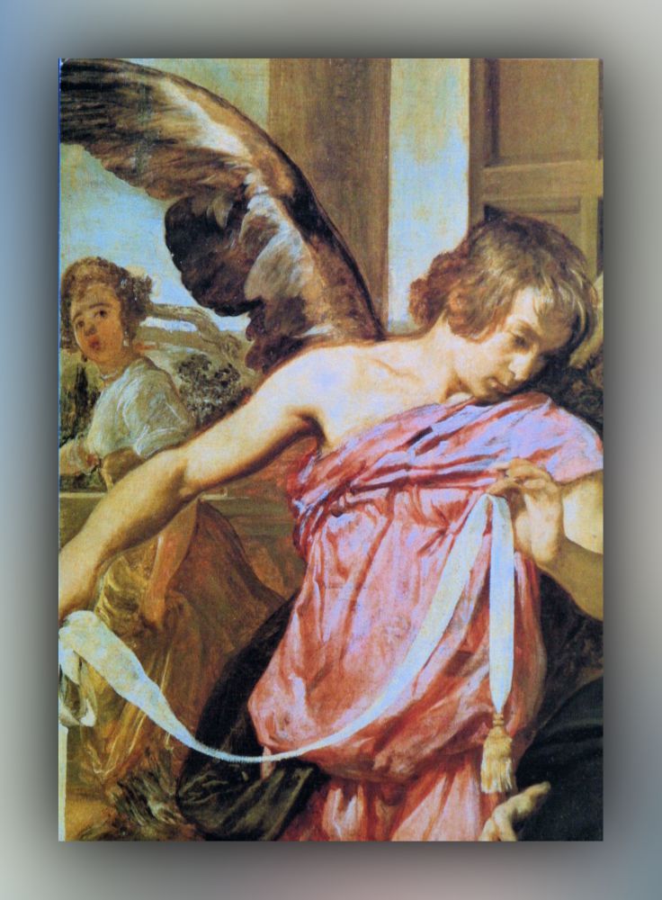 Diego Velázquez - Die Versuchung des heiligen Thomas von Aquin (Detail) - Postkarte