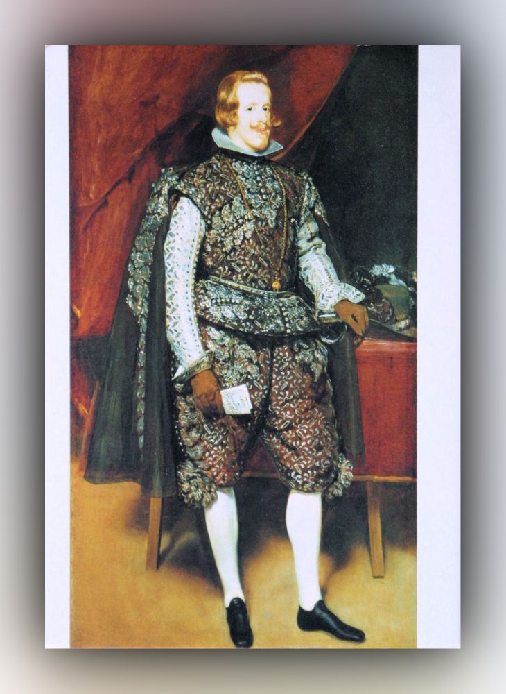 Diego Velázquez - Phillip IV. in Braun und Silber - Postkarte