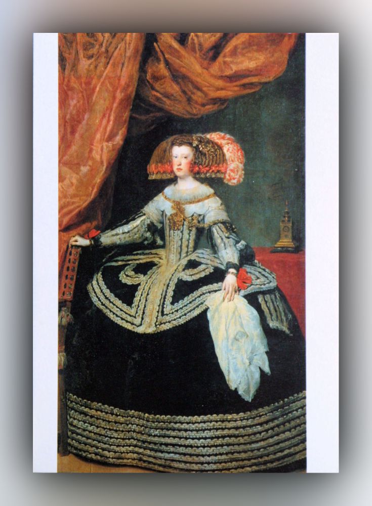 Diego Velázquez - Königin Maria Anna - Postkarte
