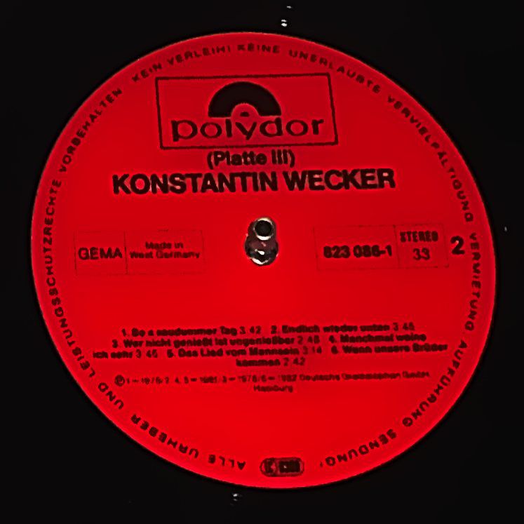Konstantin Wecker - Konstantin Wecker - Vinyl