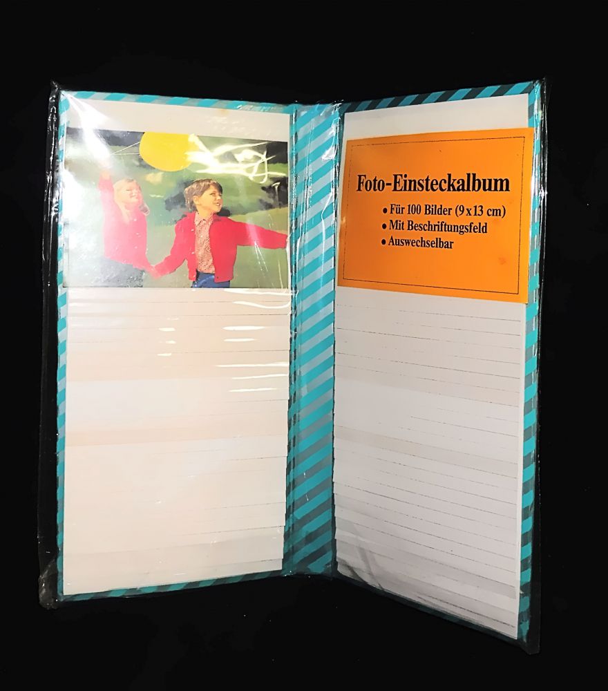 Einsteck-Fotoalbum für 100 Bilder 9 x 13 cm türkis