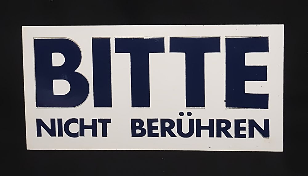 Kunststoffschild: Bitte nicht berühren