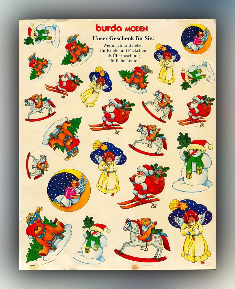 Scrapbook Aufkleber Sticker: Wehnachtsmotive