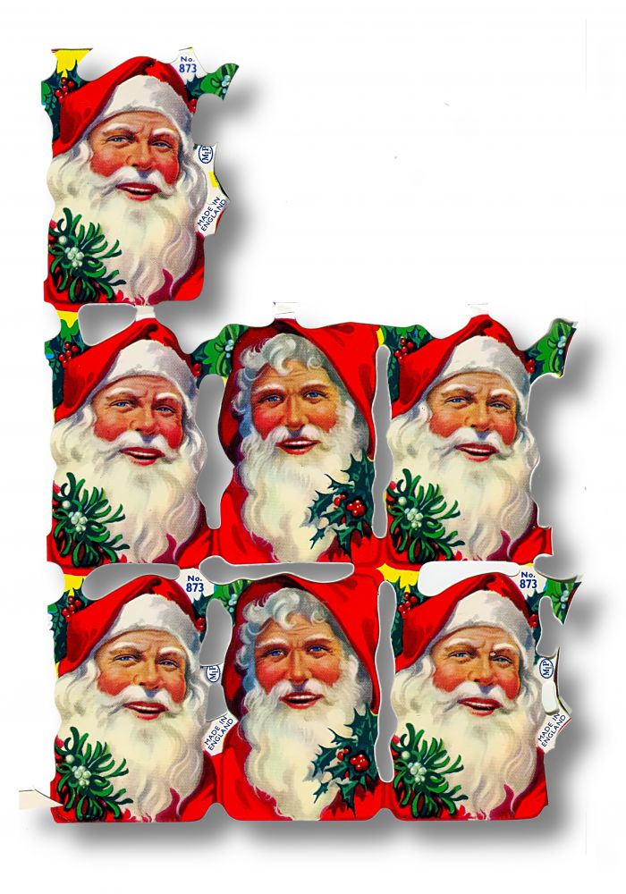 6 Bögen Scrapbook Aufkleber Sticker: Weihnachtsmänner