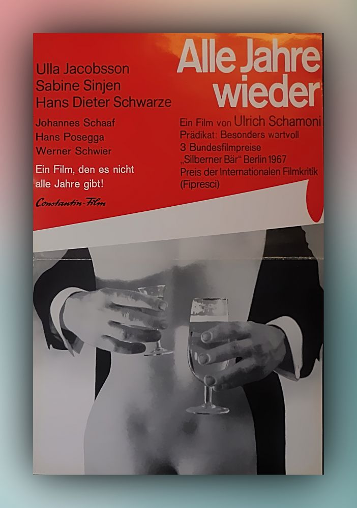 Filmplakat DIN A3 - Alle Jahre wieder (Sabine Sinjen Ulrich Schamoni) + Werbematerial