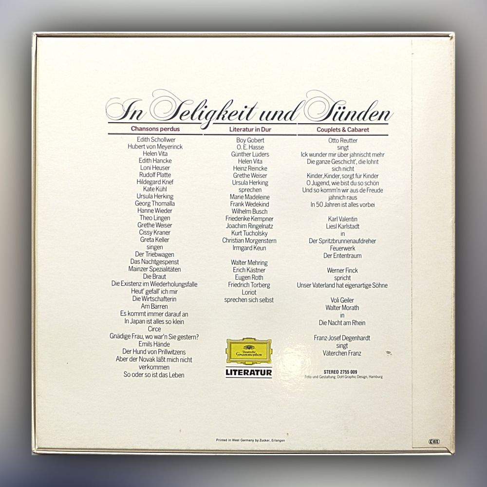 Various Artists - In Seligkeit und Sünden - Gesungenes, Gesprochenes, Gereimtes und Gemeintes aus spitzer Feder - Vinyl