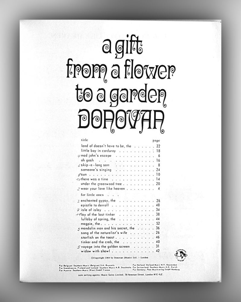 Donovan - a gift from a flower to a garden No. 3 - Heft