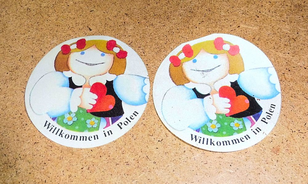 2 Sticker - Willkommen in Polen - Papier Ø 5 cm