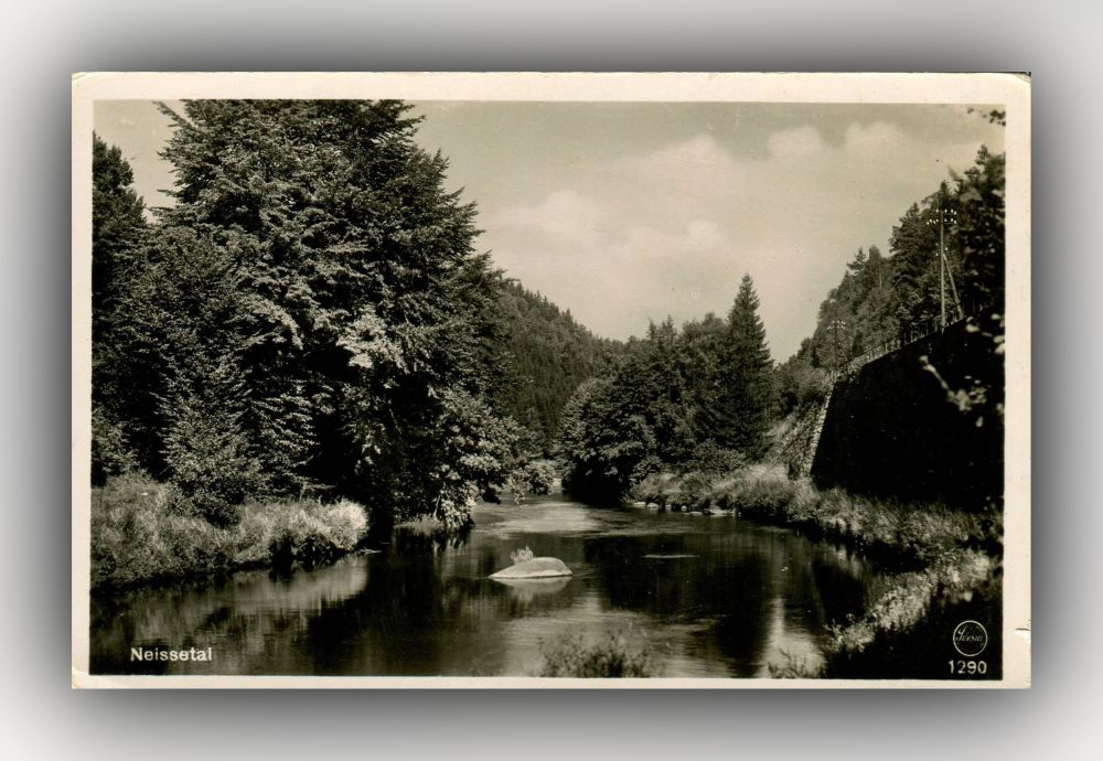 Neissetal - An der Bahnstrecke Zittau-Görlitz - Postkarte