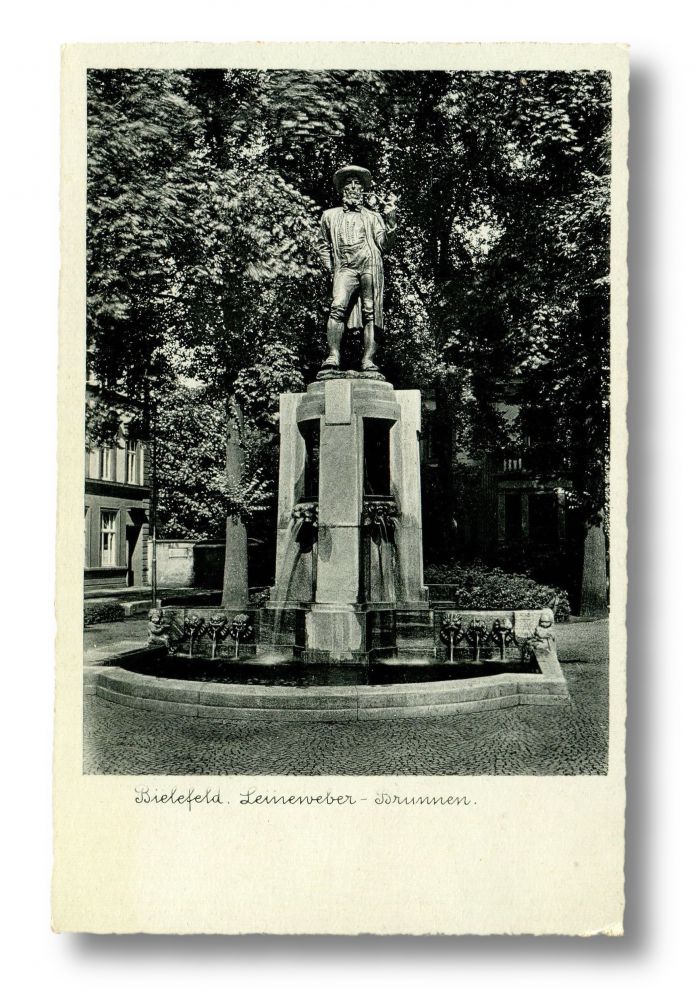 Bielefeld Leineweber-Brunnen - Postkarte