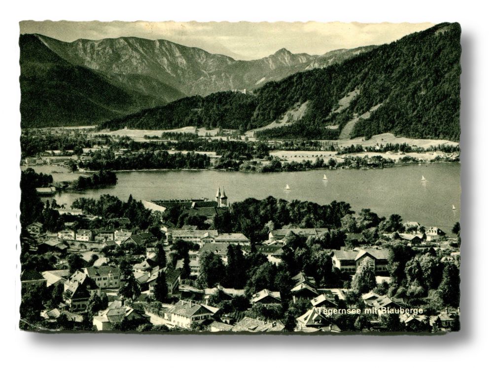 Tegernsee mit Blauberge - Postkarte