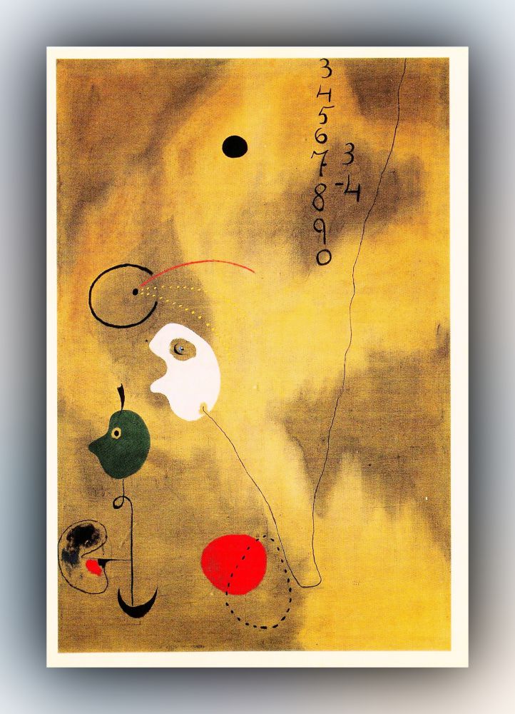 Joan Miró - Die Rechnung - Postkarte