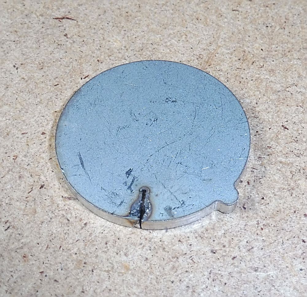 Edelstahl Ronde 31,5 x 3 mm mit Nase gelasert