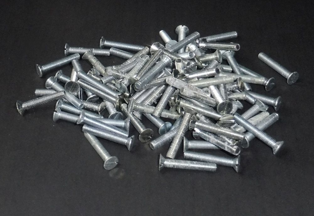 100 Senkkopfschrauben mit Schlitz M 5 x 30 mm DIN 863 verzinkt