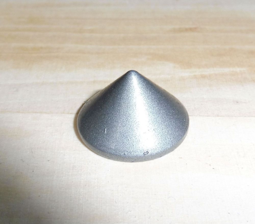 Kegel Zierkappe silberfarben Messing 19 x 11 mm innen Lampengewinde M10 x 1