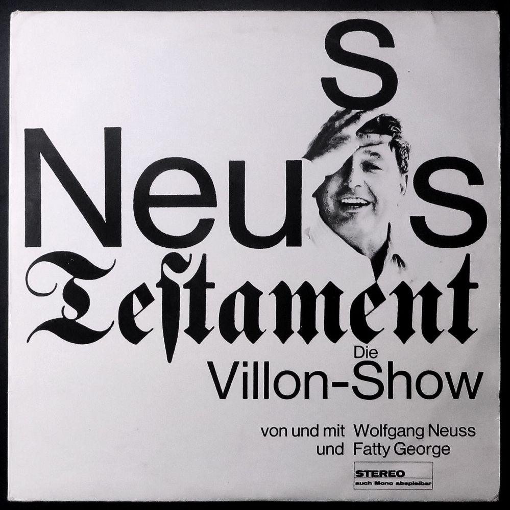 Wolfgang Neuss - Neuss Testament Die Villon-Show - Vinyl