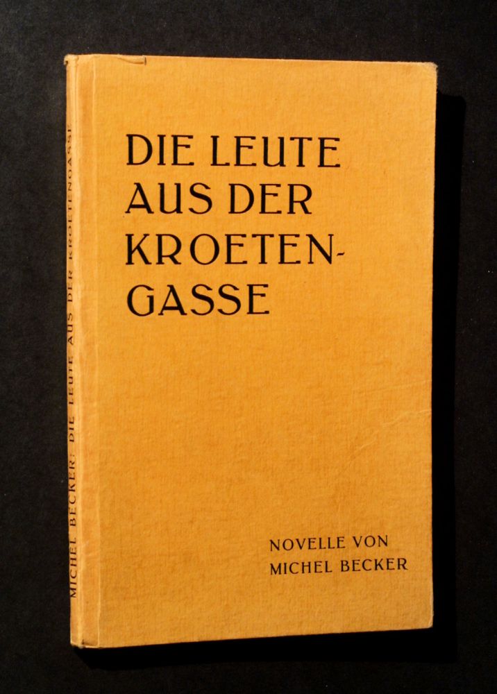 Michel Becker - Die Leute aus der Krötengasse - Buch